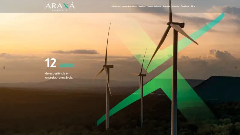 Araxá Engenharia — exemplo de site desenvolvido
